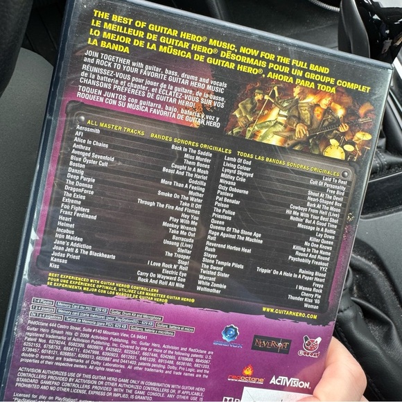 Sony PlayStation 2 Guitar Hero Smash Hits - Purple and Yellow - Picture 2 of 4